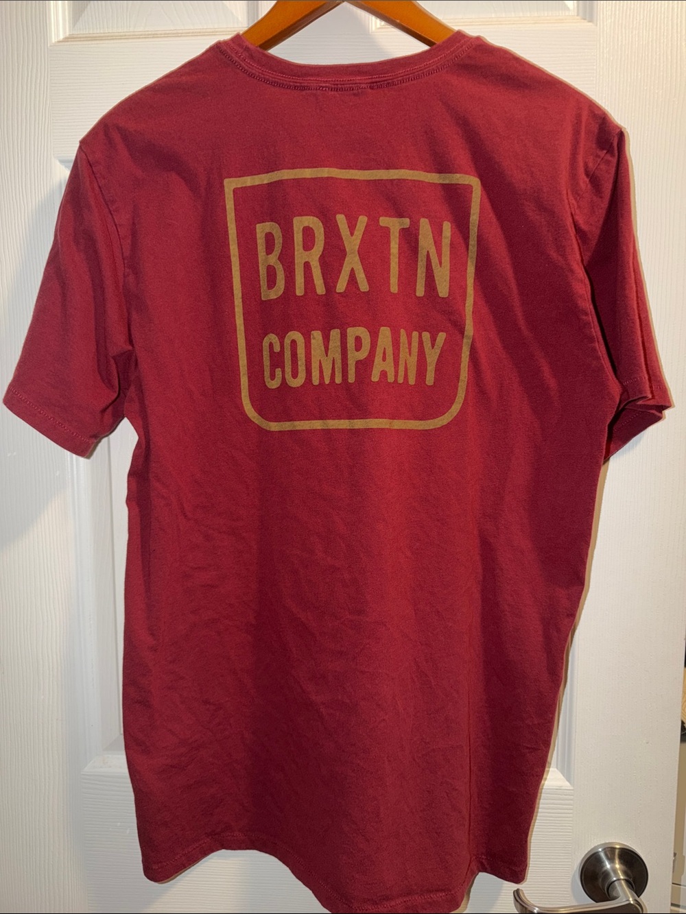 Brixton Company Men's Crew Neck T-Shirt - Burgundy